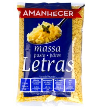 Amanhecer Alphabet Pasta 250g 